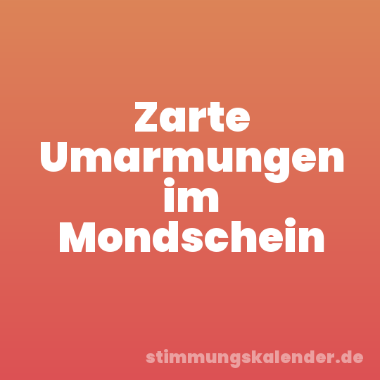 Zarte Umarmungen im Mondschein
