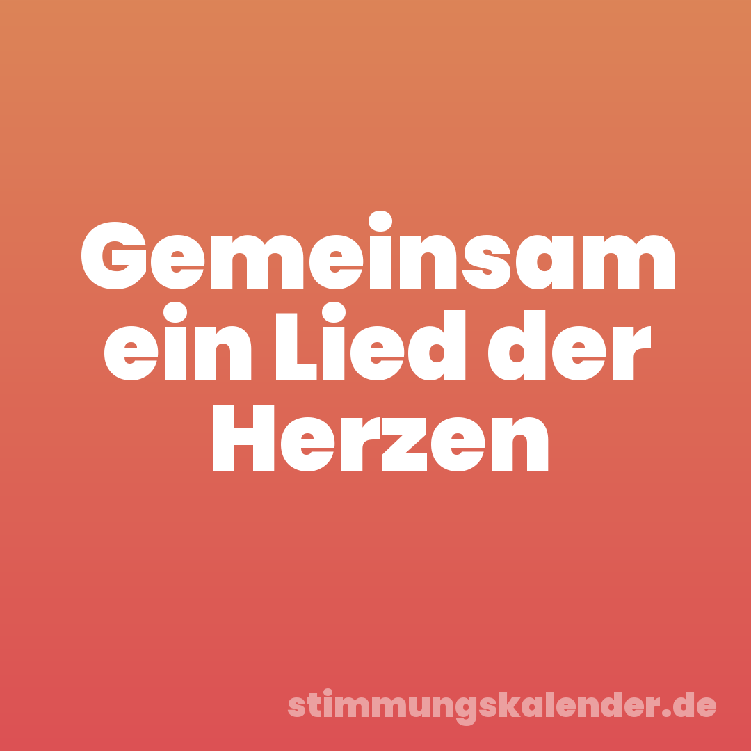Gemeinsam ein Lied der Herzen