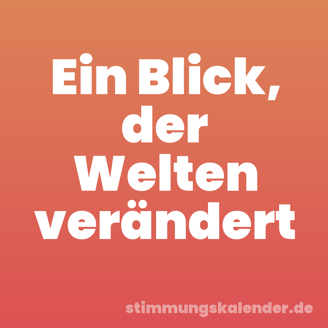 Ein Blick, der Welten verändert