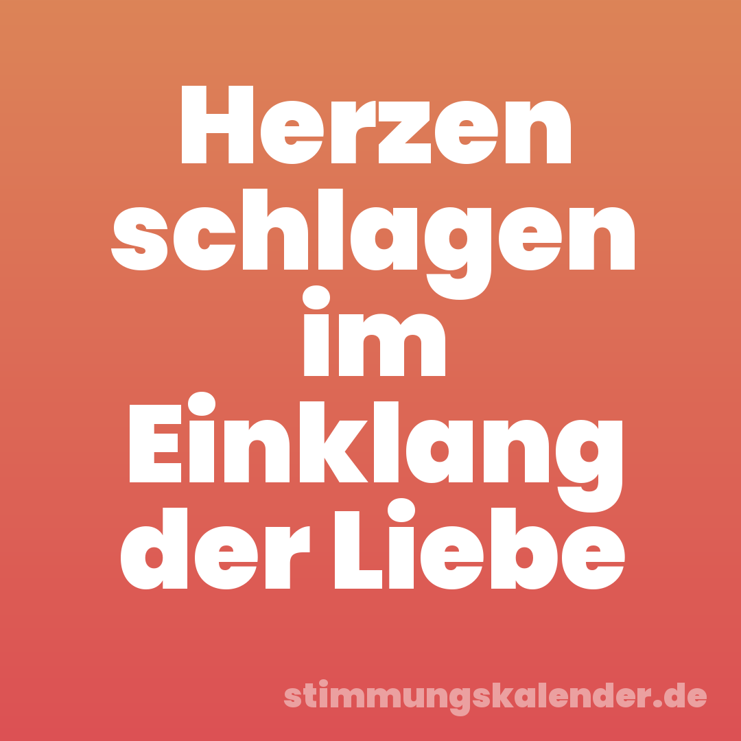 Herzen schlagen im Einklang der Liebe