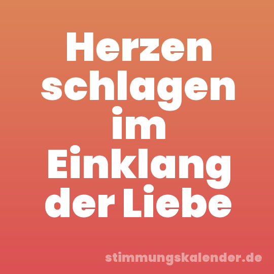 Herzen schlagen im Einklang der Liebe