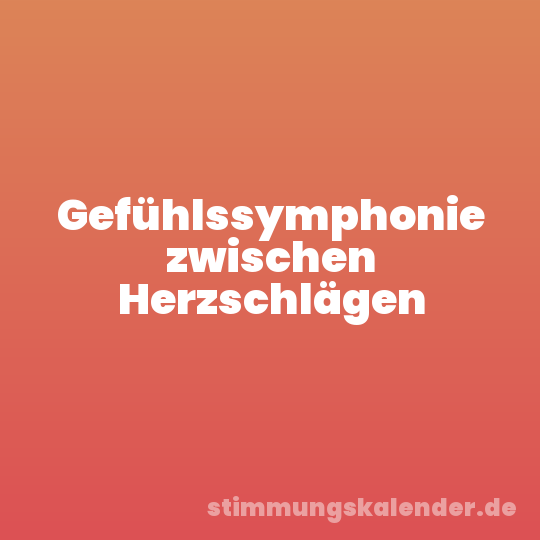 Gefühlssymphonie zwischen Herzschlägen