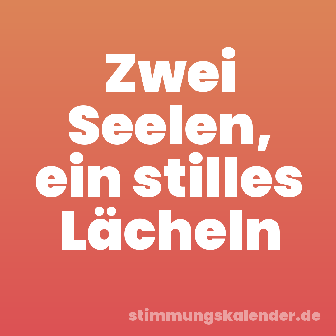 Zwei Seelen, ein stilles Lächeln