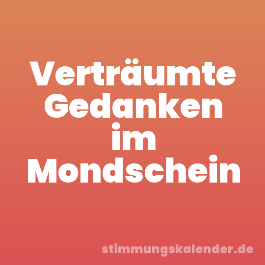 Verträumte Gedanken im Mondschein