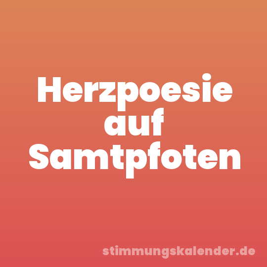 Herzpoesie auf Samtpfoten