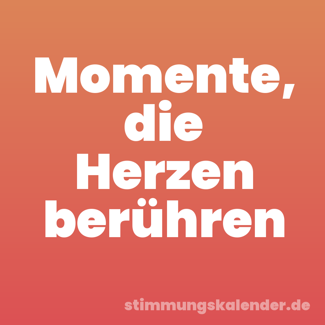 Momente, die Herzen berühren