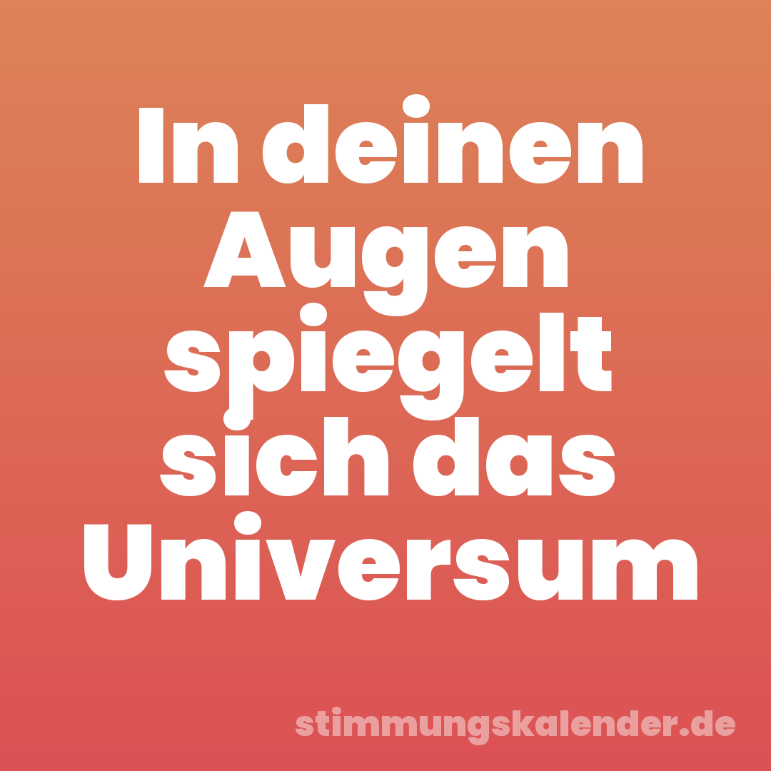 In deinen Augen spiegelt sich das Universum