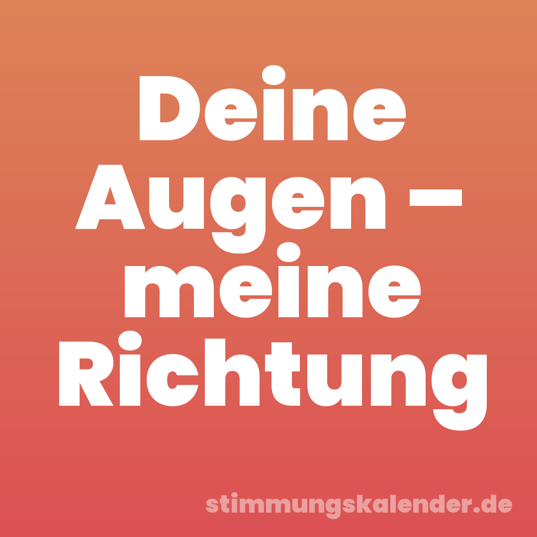 Deine Augen – meine Richtung
