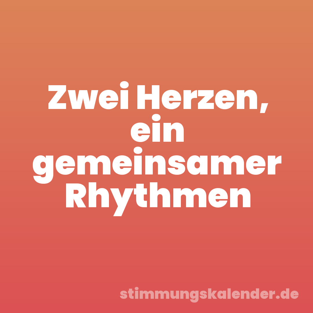 Zwei Herzen, ein gemeinsamer Rhythmen