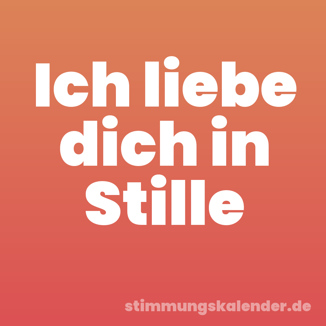 Ich liebe dich in Stille