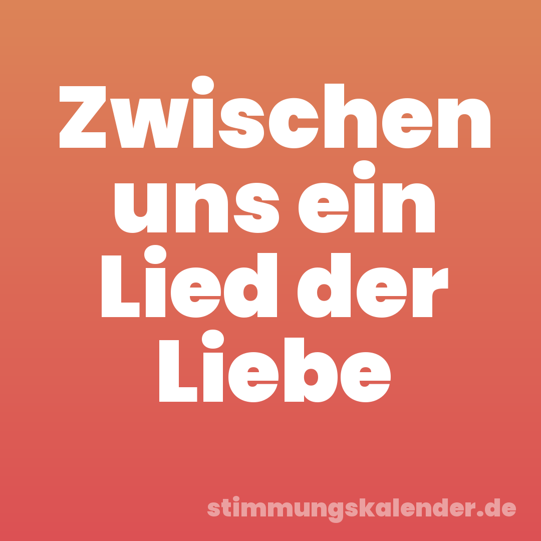 Zwischen uns ein Lied der Liebe