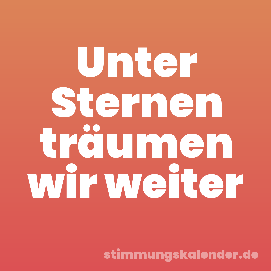 Unter Sternen träumen wir weiter