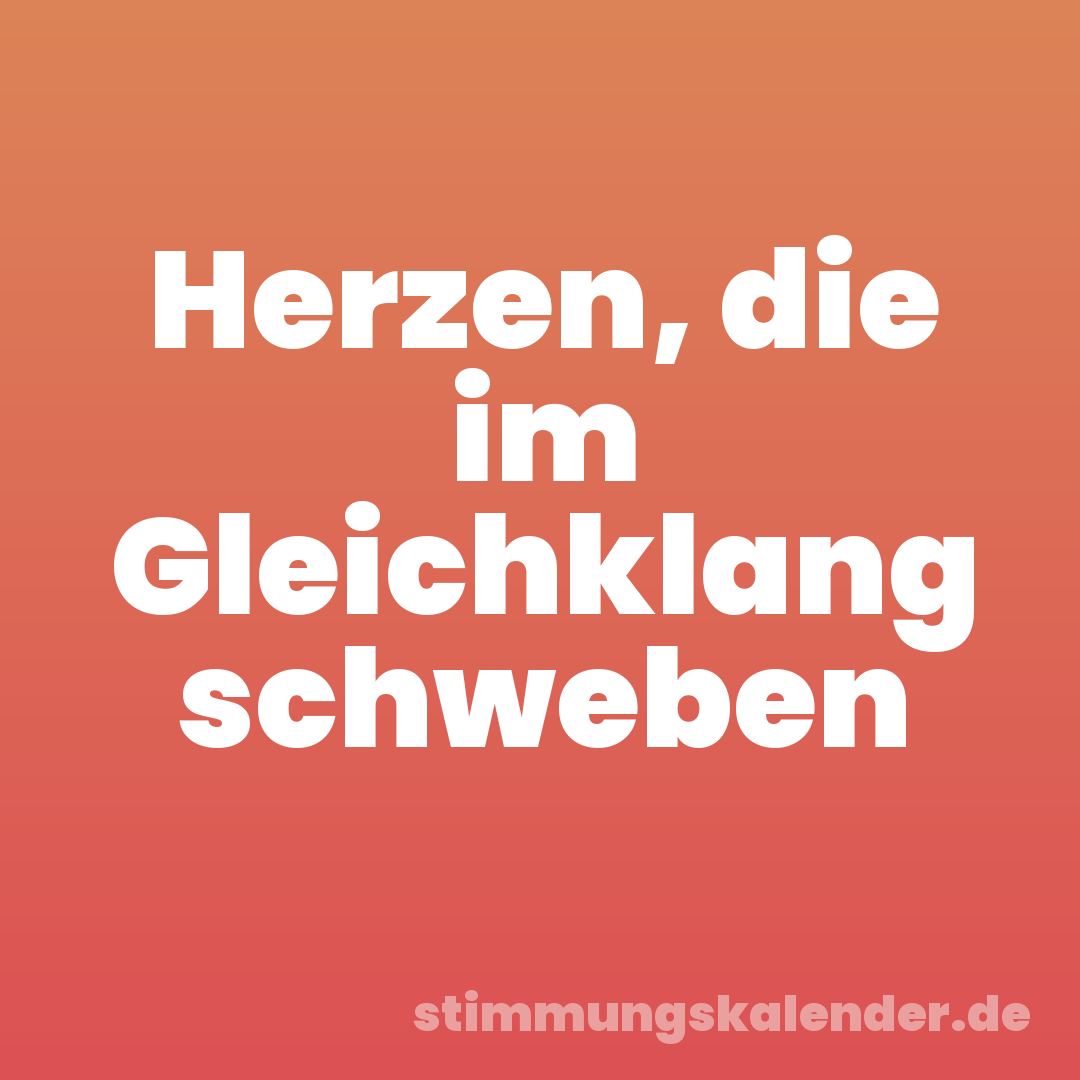 Herzen, die im Gleichklang schweben