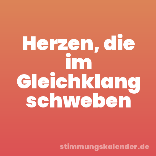 Herzen, die im Gleichklang schweben