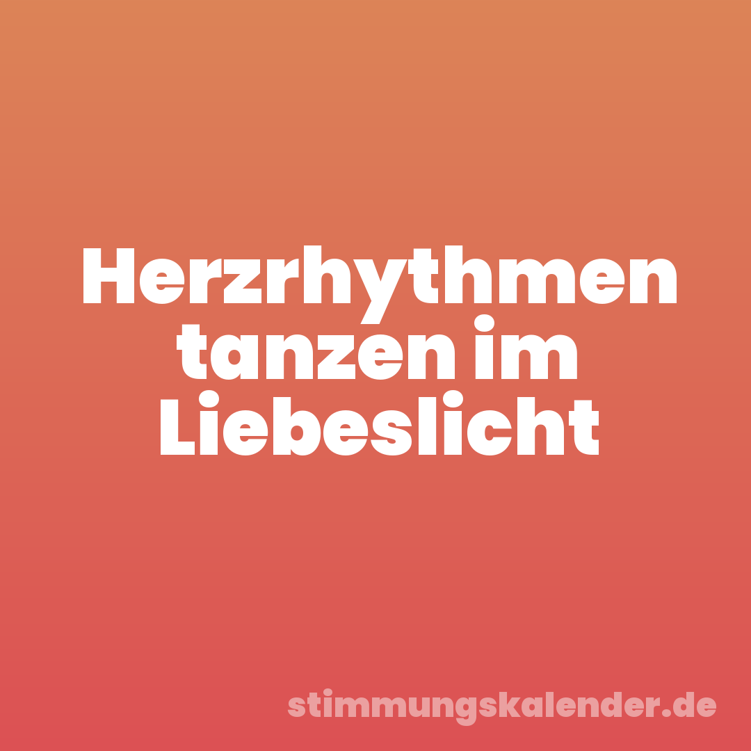 Herzrhythmen tanzen im Liebeslicht