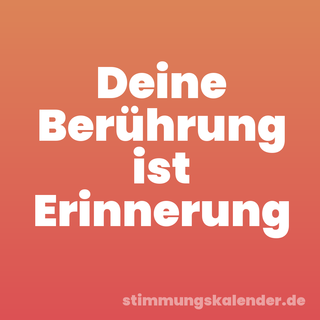 Deine Berührung ist Erinnerung