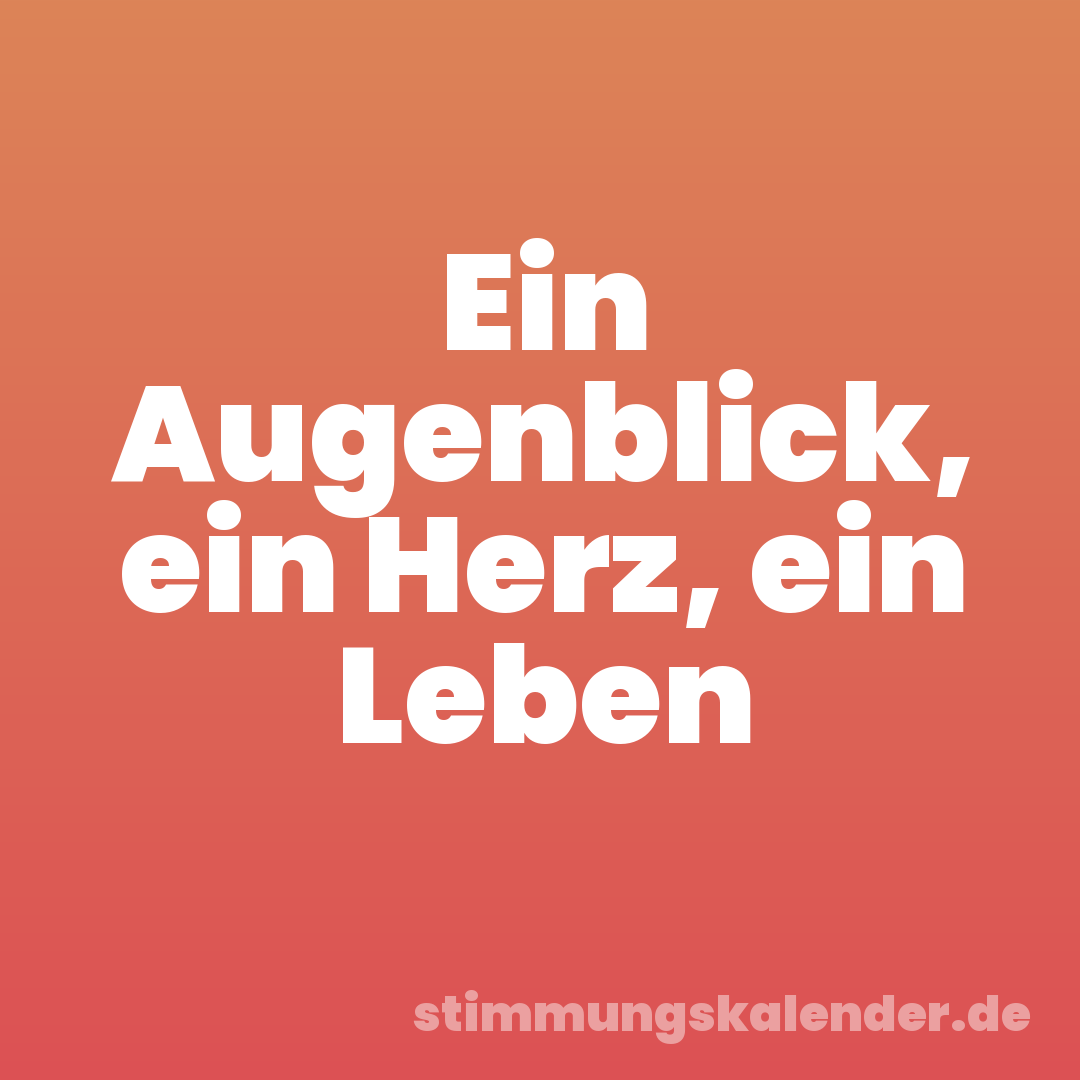 Ein Augenblick, ein Herz, ein Leben