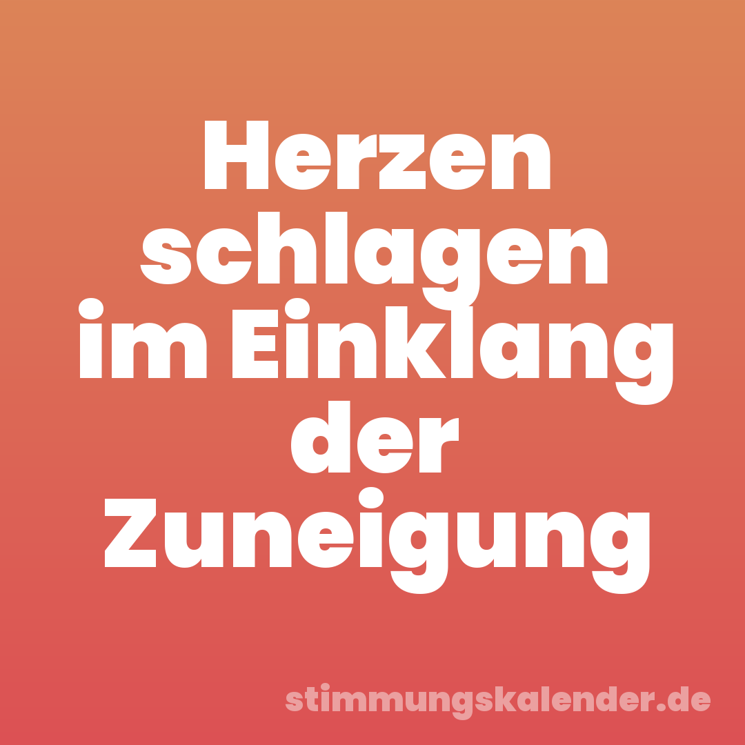 Herzen schlagen im Einklang der Zuneigung