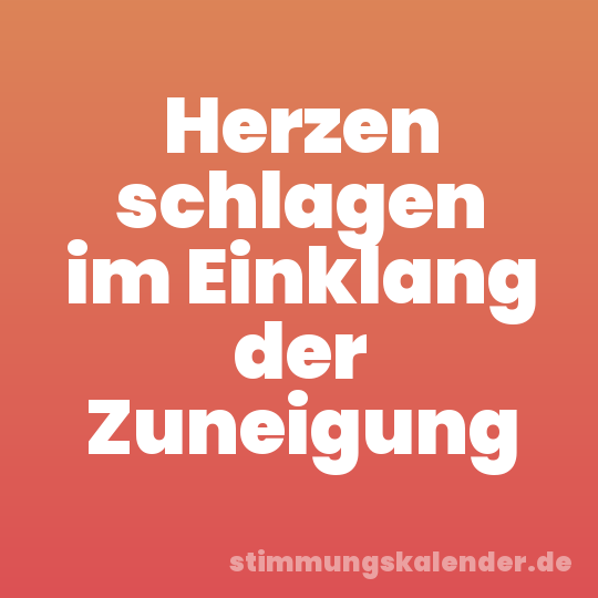 Herzen schlagen im Einklang der Zuneigung