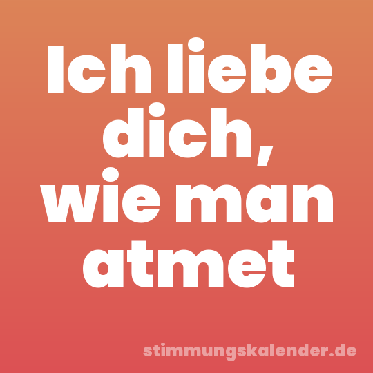 Ich liebe dich, wie man atmet