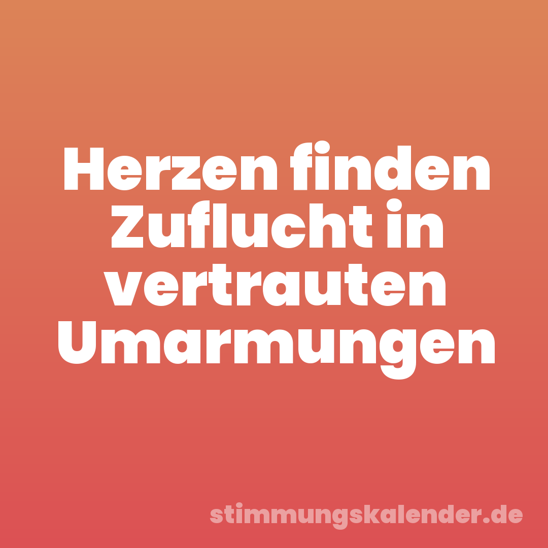 Herzen finden Zuflucht in vertrauten Umarmungen