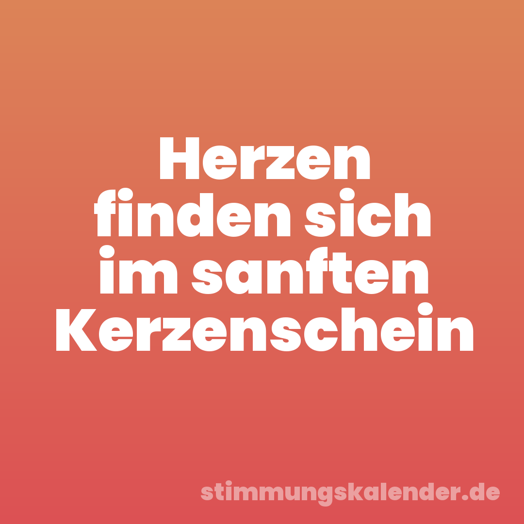 Herzen finden sich im sanften Kerzenschein