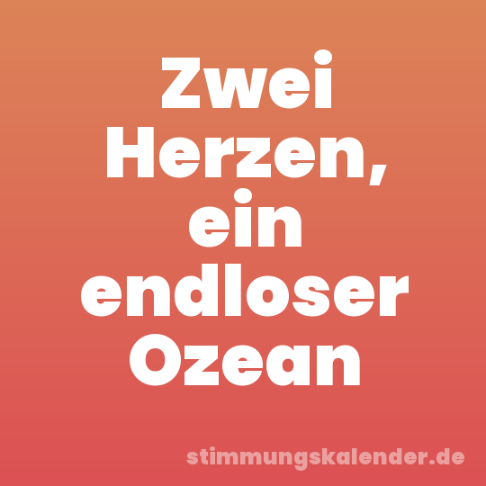 Zwei Herzen, ein endloser Ozean