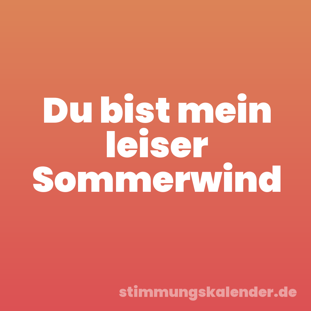 Du bist mein leiser Sommerwind