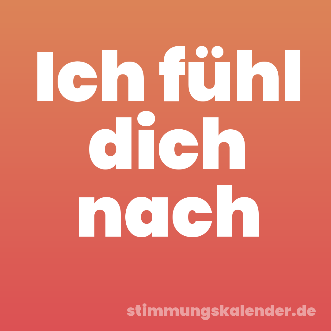 Ich fühl dich nach