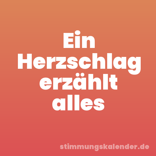 Ein Herzschlag erzählt alles