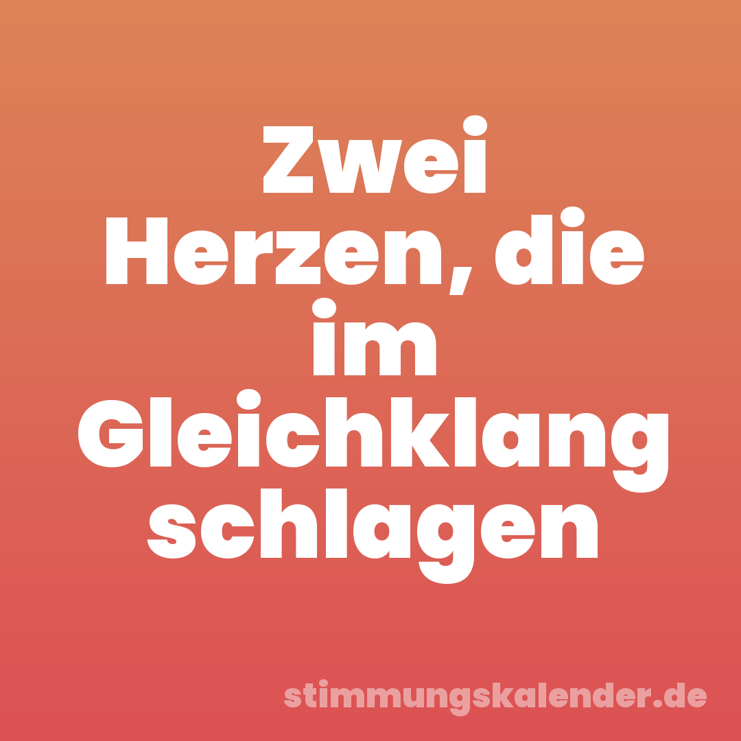 Zwei Herzen, die im Gleichklang schlagen