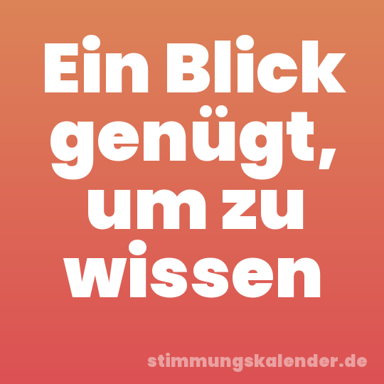 Ein Blick genügt, um zu wissen