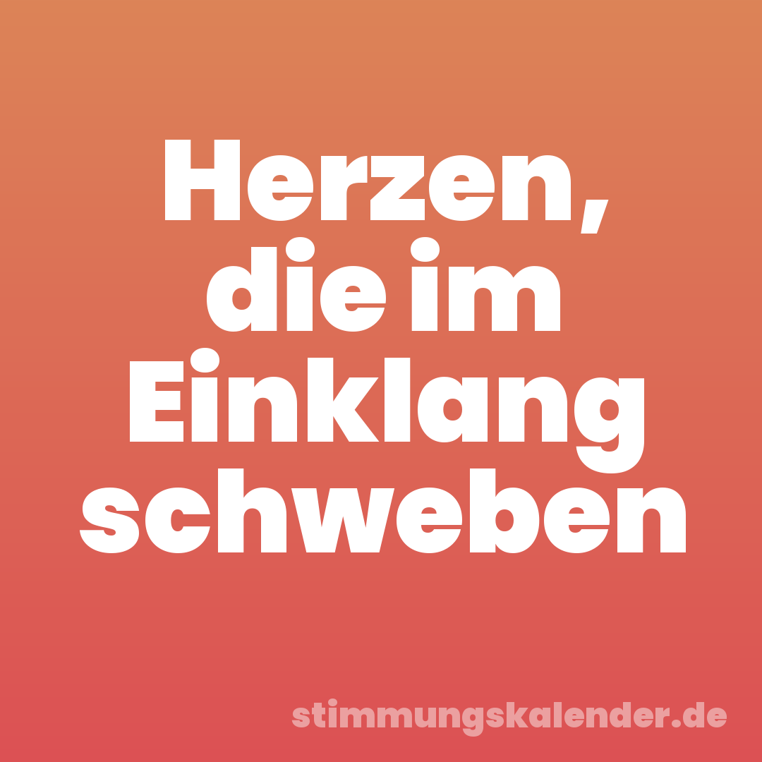 Herzen, die im Einklang schweben