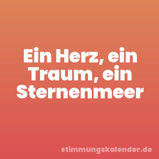 Ein Herz, ein Traum, ein Sternenmeer
