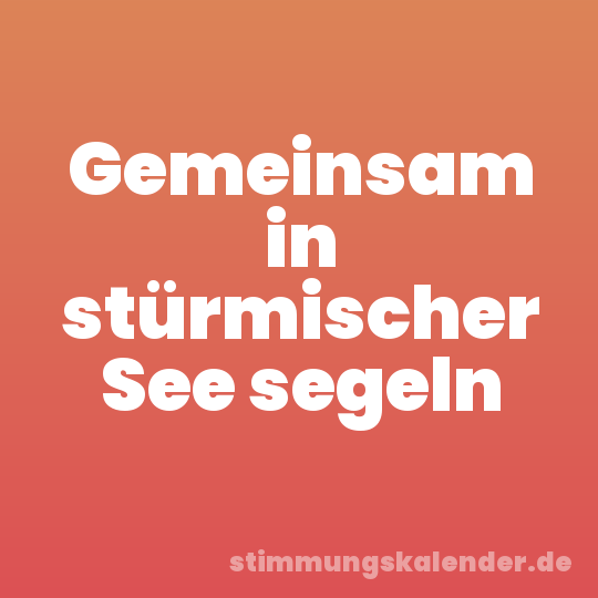 Gemeinsam in stürmischer See segeln