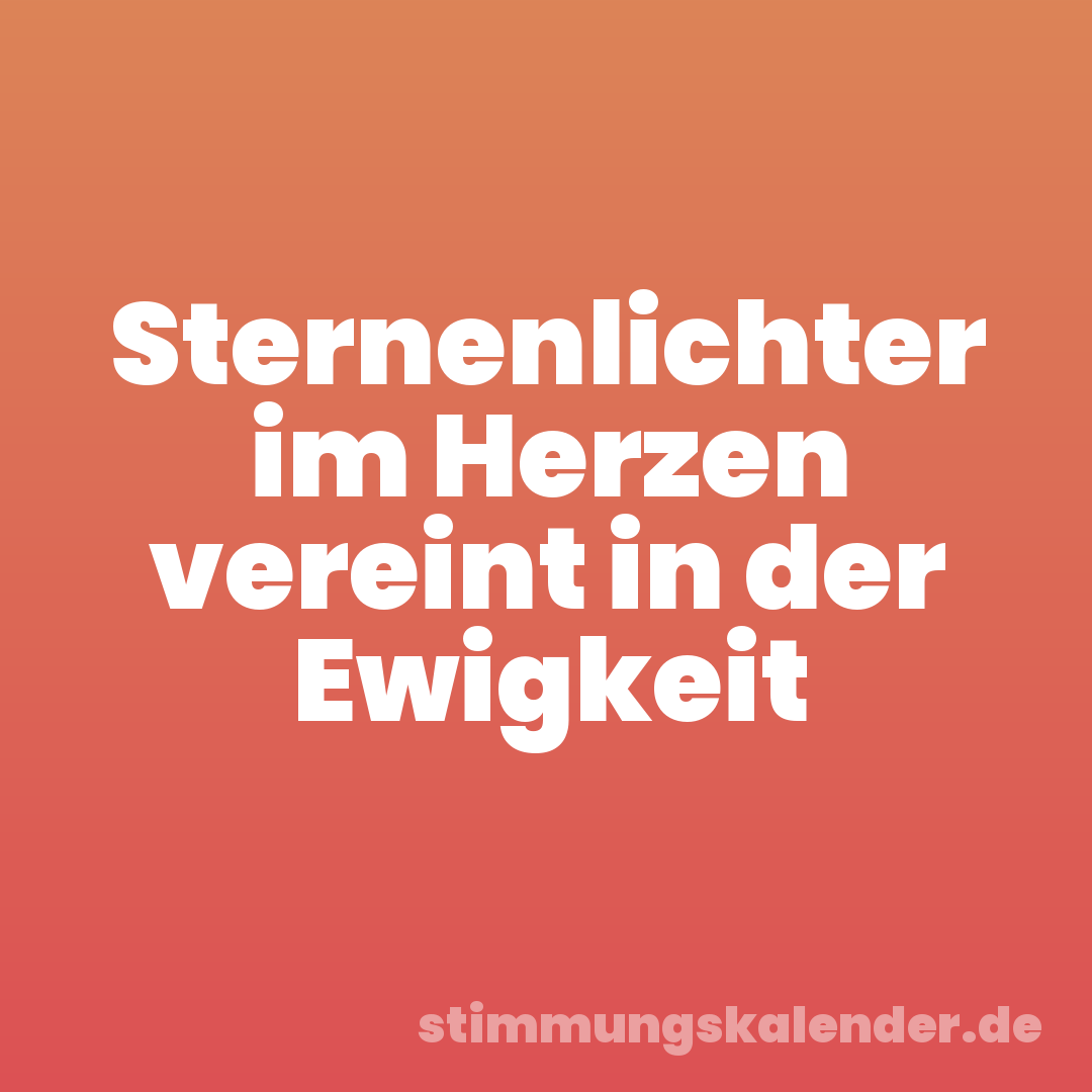 Sternenlichter im Herzen vereint in der Ewigkeit