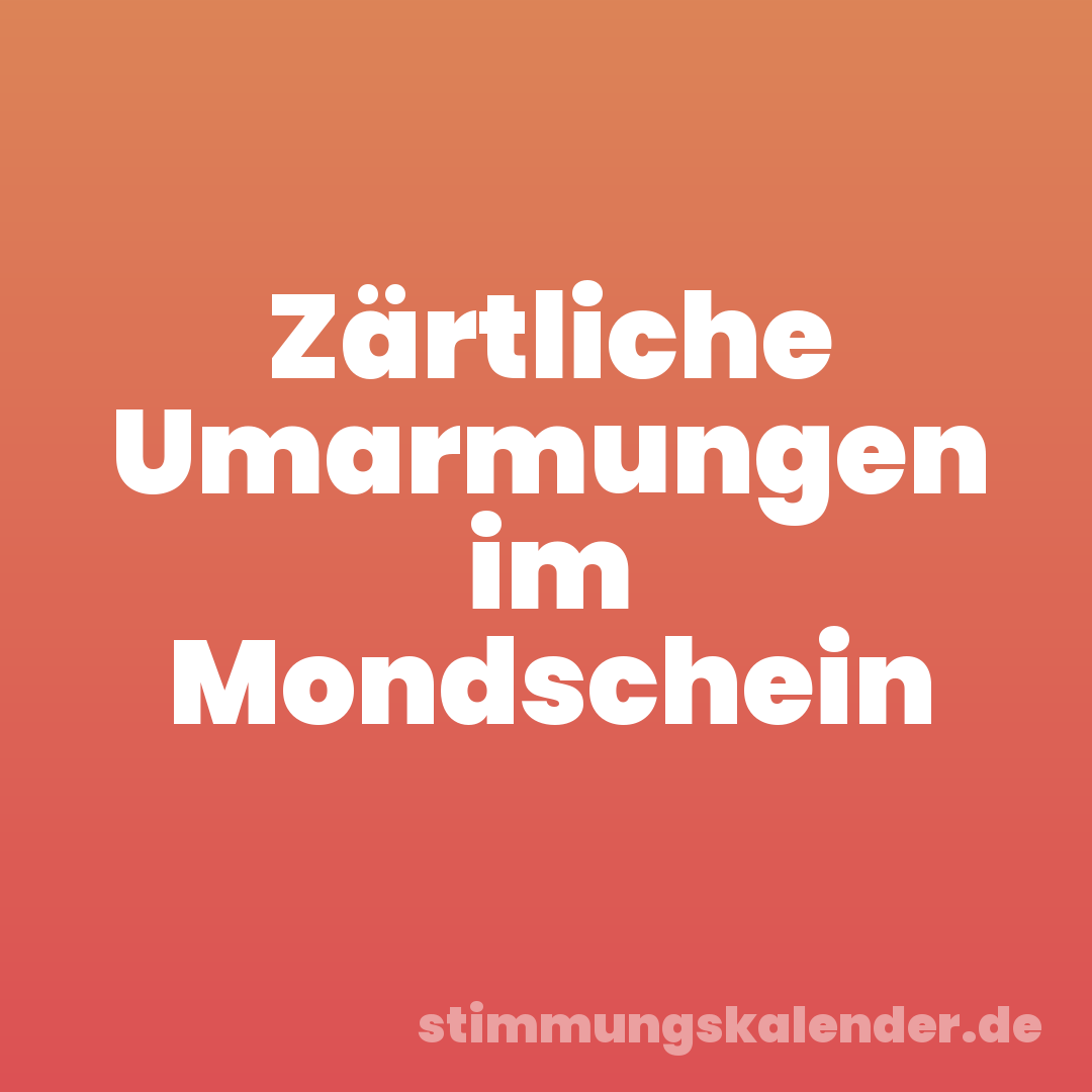 Zärtliche Umarmungen im Mondschein