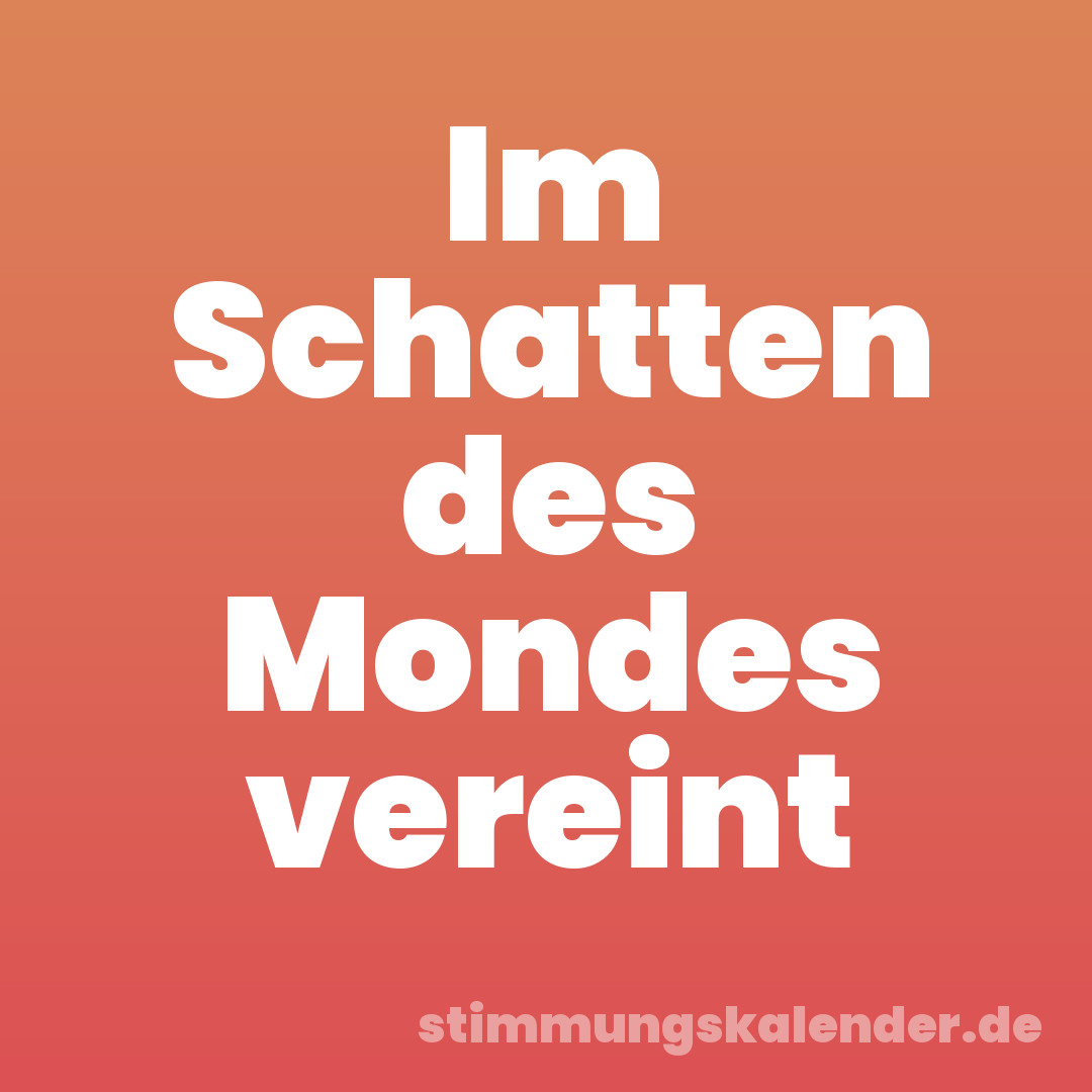 Im Schatten des Mondes vereint