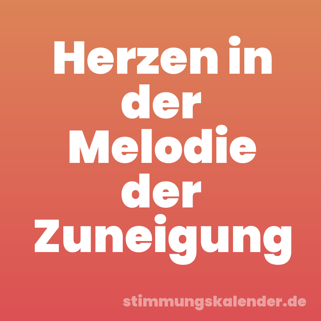 Herzen in der Melodie der Zuneigung