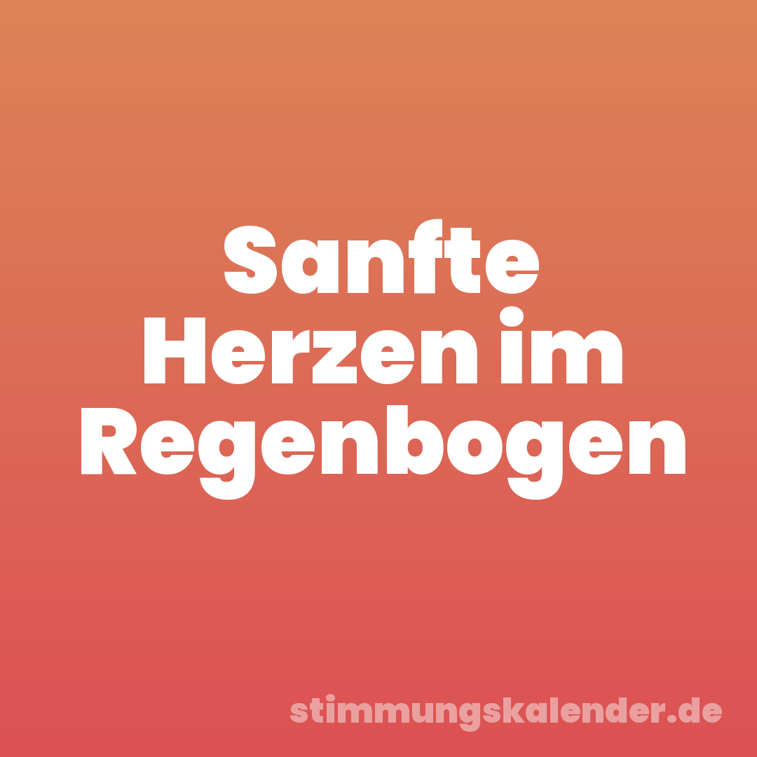 Sanfte Herzen im Regenbogen