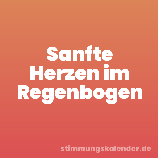 Sanfte Herzen im Regenbogen