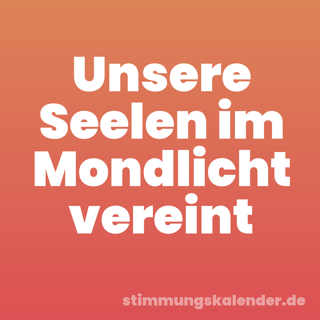 Unsere Seelen im Mondlicht vereint