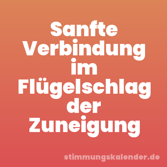 Sanfte Verbindung im Flügelschlag der Zuneigung