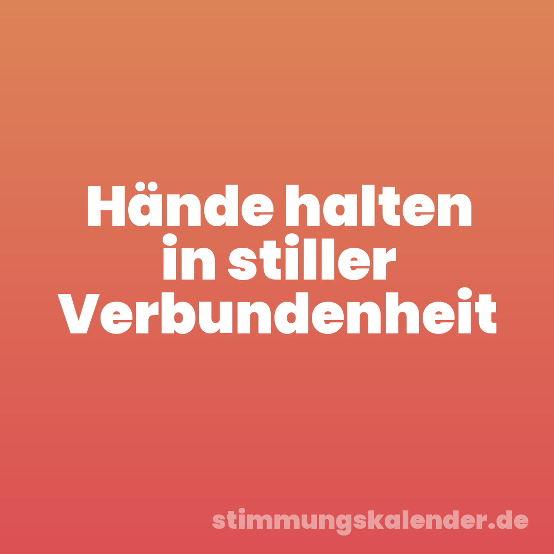 Hände halten in stiller Verbundenheit