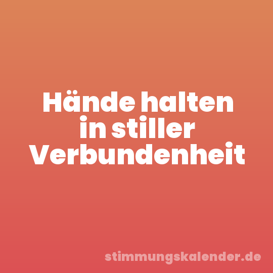 Hände halten in stiller Verbundenheit