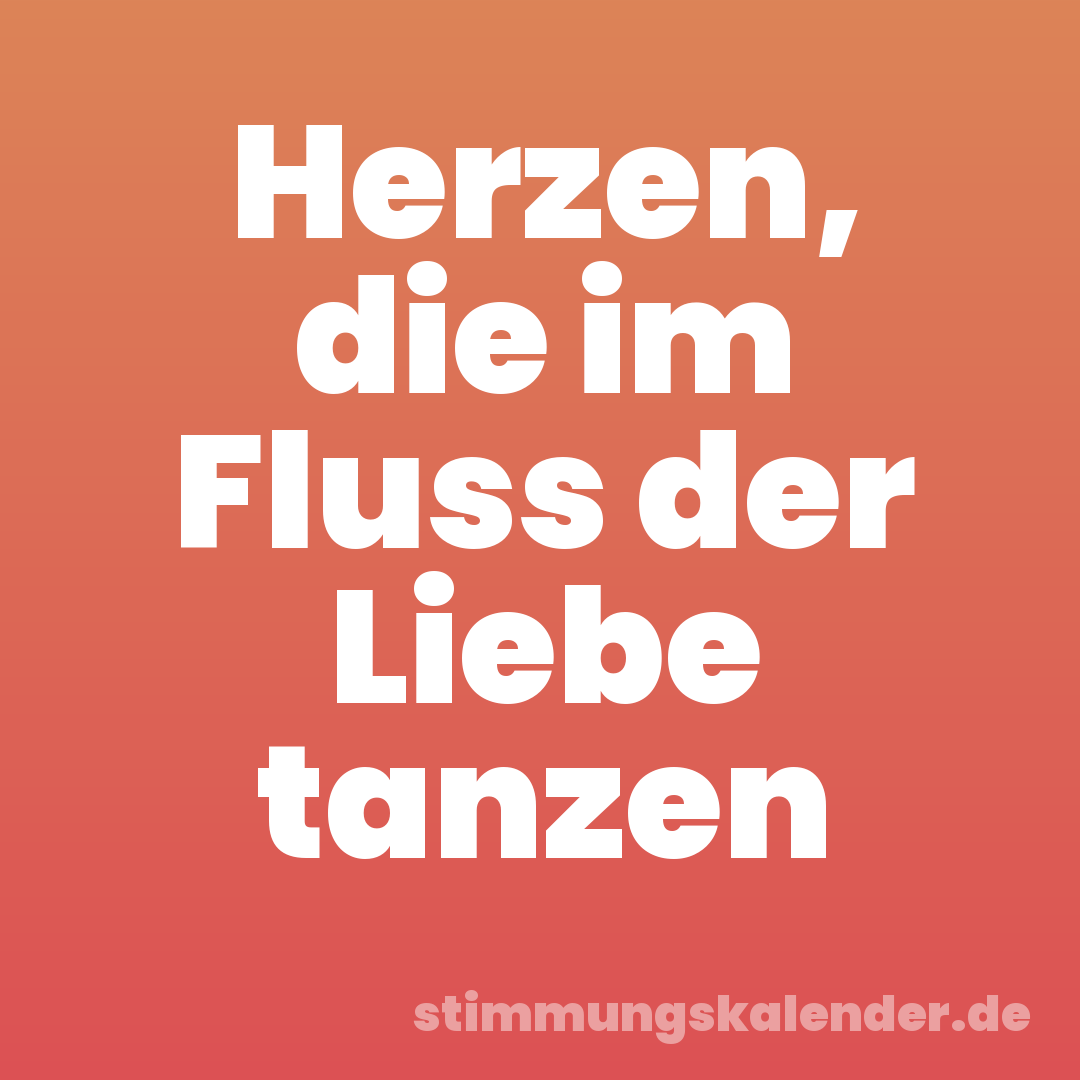 Herzen, die im Fluss der Liebe tanzen