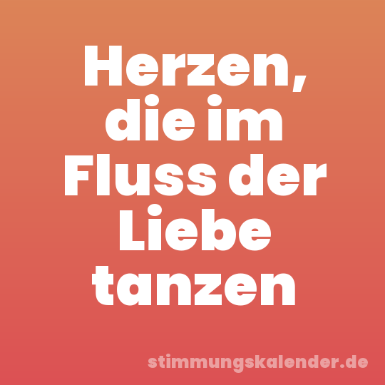 Herzen, die im Fluss der Liebe tanzen