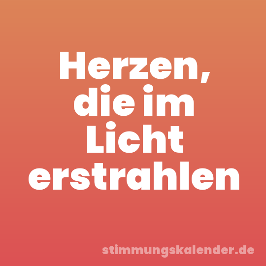 Herzen, die im Licht erstrahlen