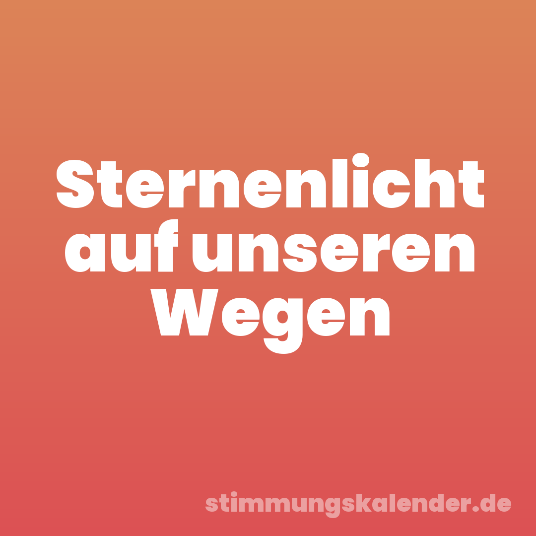 Sternenlicht auf unseren Wegen