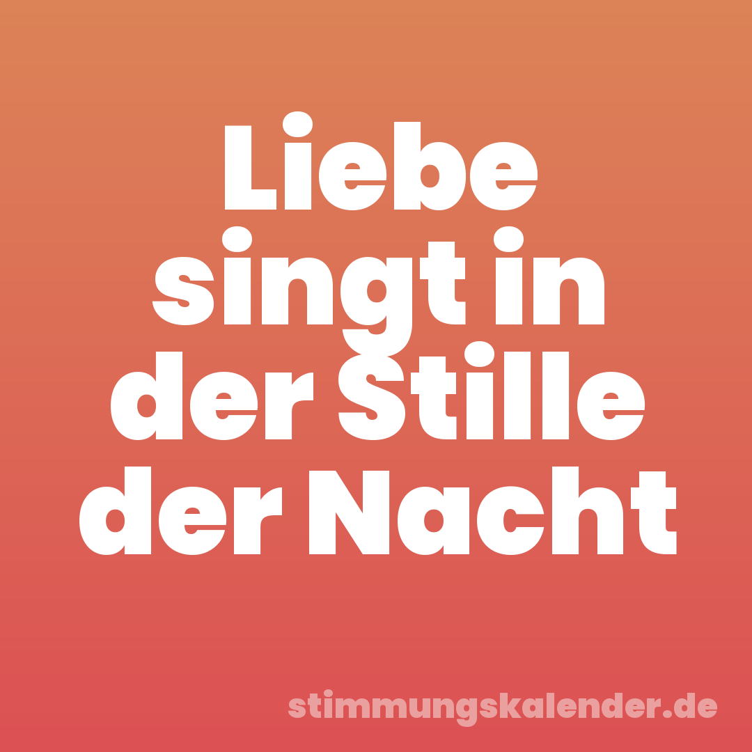 Liebe singt in der Stille der Nacht